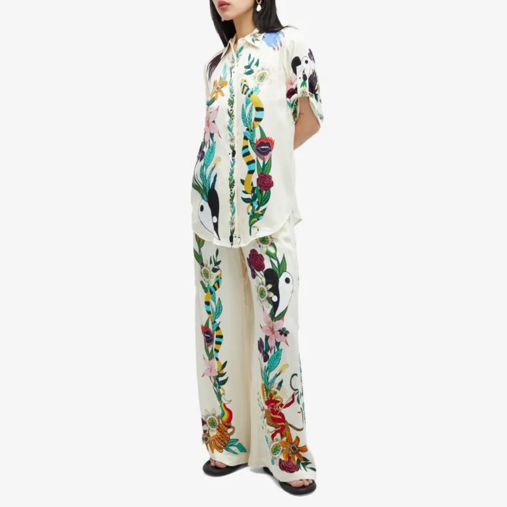 ALEMAIS MEAGAN OVERSIZED SILK SHIRT